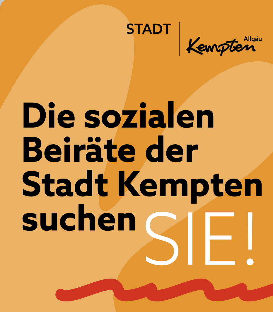 Die sozialen Beiräte der Stadt Kempten suchen SIE!
