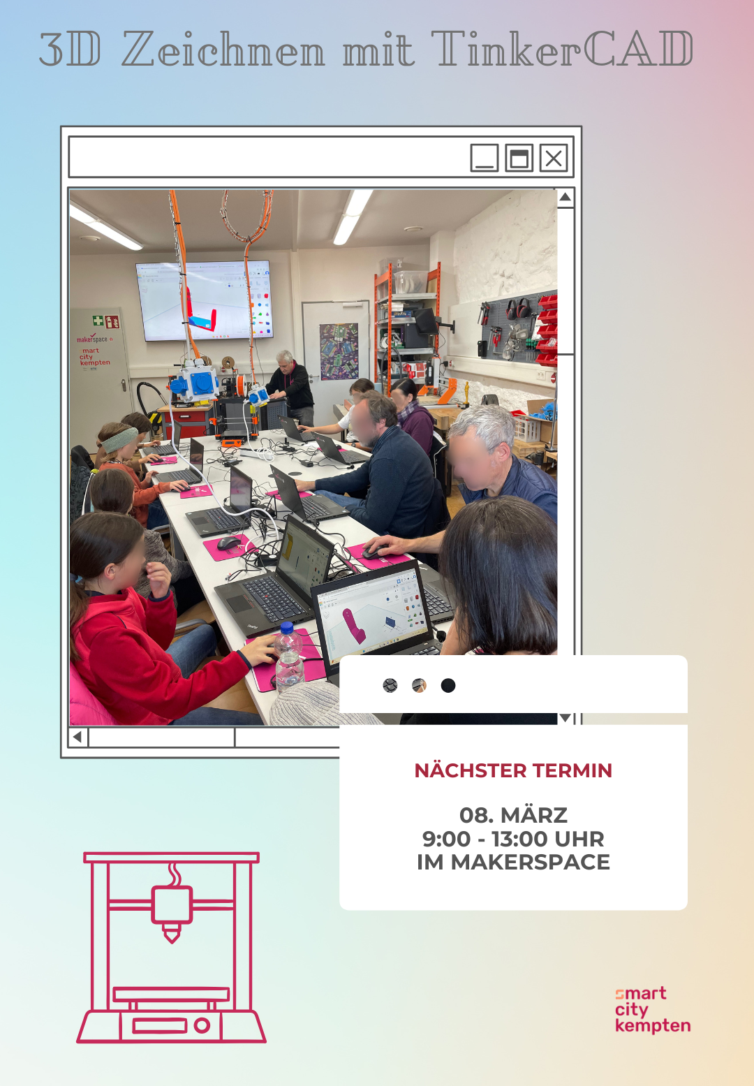 Entdecke die Welt des 3D-Drucks – Ein Workshop für Jung und Alt