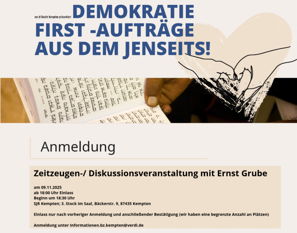 Demokratie First - Aufträge aus dem Jenseits!