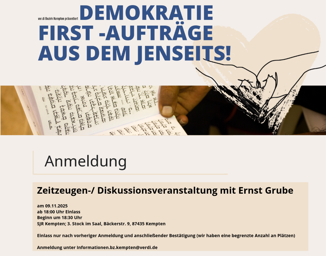 Demokratie First - Aufträge aus dem Jenseits!